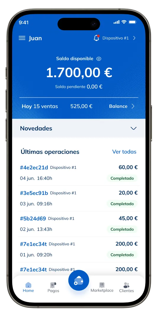 Aplicación móvil de Bitnovo Pay - Acepta pagos en criptomonedas desde tu smartphone